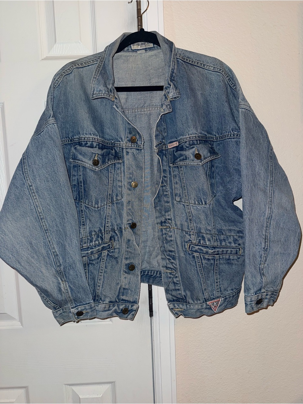 Guess George’s marciano vintage rare Light Blue Denim Jean jacket